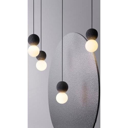 Nordic style bedroom bedside small chandelier modern minimalist creative bar table lamp single head ins lighting net red lamps