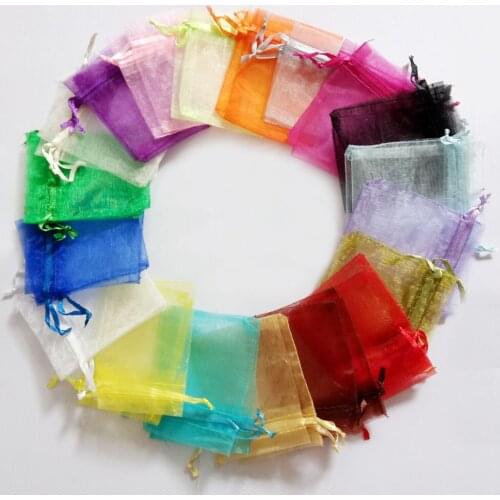 25x35cm Organza Bag 500pcs Jewelry Packaging Display Jewelry Pouch Gift Bags For Wedding Drawstring Bag Woman Travel Storage Bag