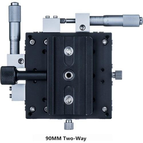 Micro Photography Micrometer Head Stacking Platform Aluminum Alloy Macro Guide 60MM/90MM Working Stroke 12.5MM Accuracy 0.01MM Y