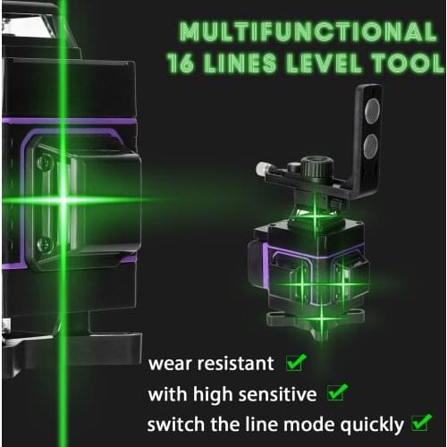 Multifunctional 16 Lines Level Tool Vertical Horizontal Line with 3° Self-leveling Function Woodworking tools