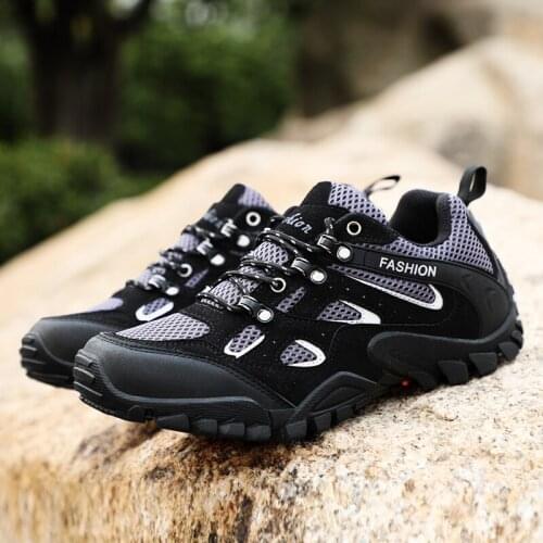 Men Sneakers Breathable Casual Shoes Men Mesh Lace-up Comfortable Outdoor Walking Footwear Fashion Men Sports Shoes Plus Size 45