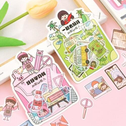 40pcs/bag Washi Paper DIY Decorative Adhesive Sticker,Kids Craft Scrapbooking Sticker Set for Diary, Album Calendars Planner