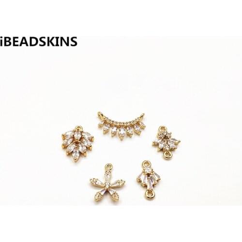 New arrival! 50pcs Copper with Cubic Zirconia Connectors for earrings accessories,Earring parts,jewelry making DIY