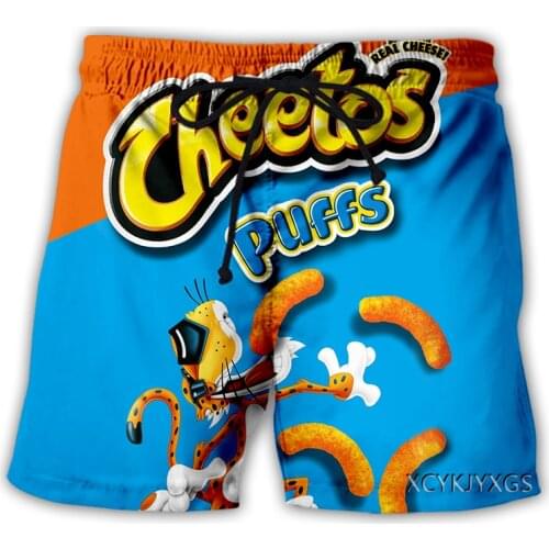 New Men/Women Snacks Cheetos 3D Printed Casual Shorts Fashion Streetwear Men Loose Sporting Shorts A39