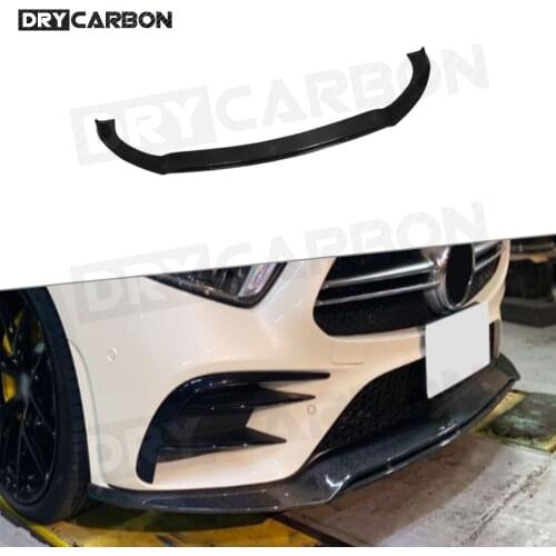 Carbon Fiber Front Bumper Lip Spoiler Diffuser Chin For Mercedes Benz CLS Class C257 CLS260 300 350 2019 UP Car FRP
