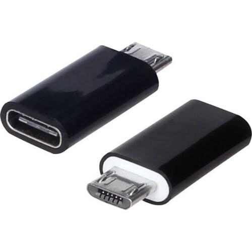 200pcs/lot Type-C Female Connector to Micro USB 2.0 Male USB 3.1 Converter Adapter Android Cell Phone Accessories black white