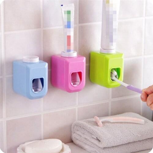 Plastic Toothpaste Squeezer Dispenser Bathroom Wall Storage Toothpaste Holder For Toothpaste Cream Tube Squeezer Accessories