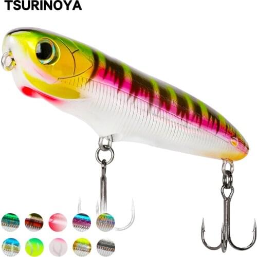TSURINOYA Fishing Lure 110mm 18.8g Top Water Floating Pencil DW91 Long Casting Crank Bait flaot Lake River Pike Fishing Wobbler