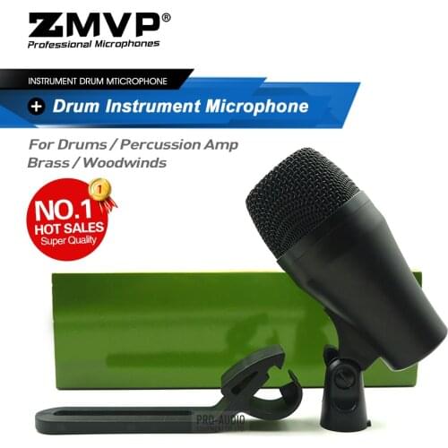 Grade A Professional PGA52 Instrument Microphone PGA Dynamic Percussion Mic For Drum Bass Amp Kick Tom Snare Live Stage Studio