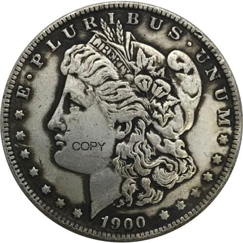 Untied States of America 1 One Dollar 1900 s Morgan Dollars Cupronickel Silver Plated Copy Coins