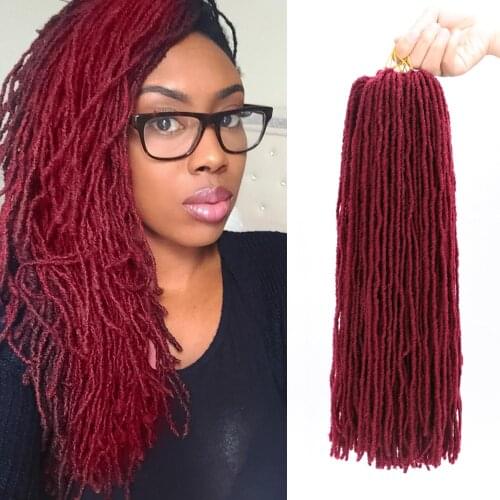 MODERN QUEEN 18inch Pure Color Dreadlocks Crochet Hair Synthetic Sister Locks Hair Extensions Blonde Brown Bug Colors For Women