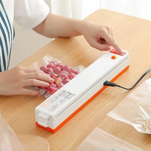 New Food Vacuum Sealer Packaging Machine Kitchen Food Fresh Long Keeping Plastic Sealing with 10pcs Vacuum Bags For Food Saver