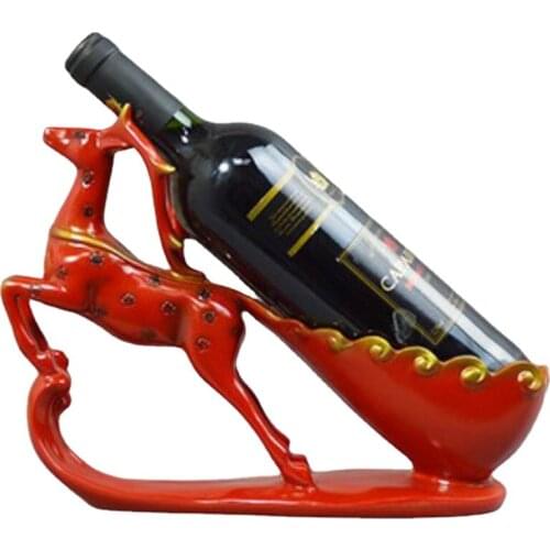 High Quality Fortune Deer Modeling Bottle Shelf Exquisite Sika Deer Crafts Family Decoration Artwork Holiday Gift