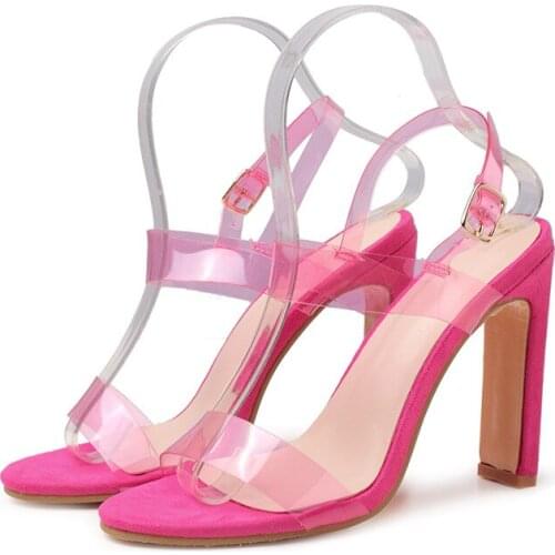 10.5CM Peep Toe Womens High Heel Shoes PVC Sandals Sexy Summer Platform Pumps Lady Sandal Shoe Woman High Heels Pump Shoes