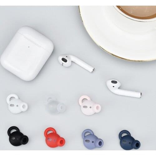 1Pair Soft Silicone Protectiv Cover For AirPods 1/2 Earphone Case Universal Anti-slip Sports Earhooks Durable Earphone Holders
