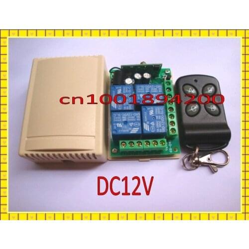 4 CH Wireless Switch DC12V Wireless Receiver&Transmitter Momentary Toggle Latched RF Remote Control Switch System LED SMD ON OFF