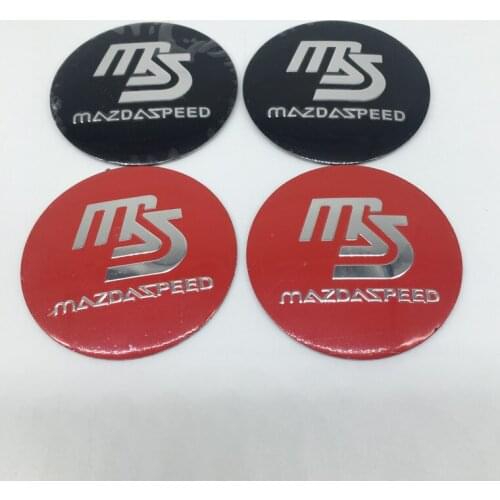 4pcs 56mm 5.6cm MS Car logo Wheel Center Cap rim Badge dust-proof covers decal refit Creative decoration emblem sticker