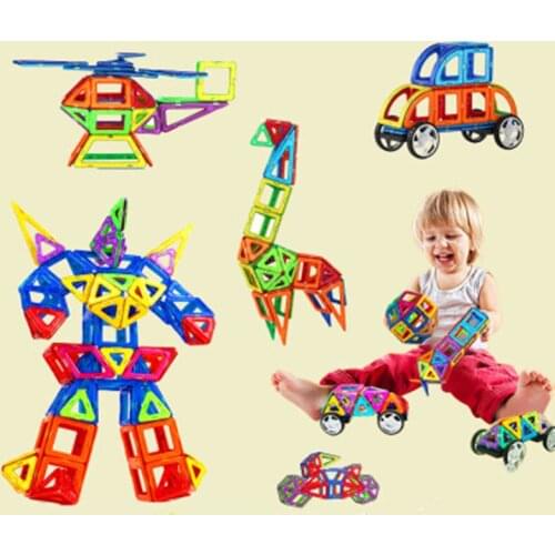 54PCS Big Size Magnetic Building Blocks Square Brick designer Enlighten Toy Magnets Magnetic Blocks Educational Toys For Child