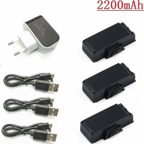 Upgrade Battery and Charger For SG900 F196 X196 X192 RC Drone Helicopter Quadcopter Spare Parts 3.7V 2200mAh Lipo Battery