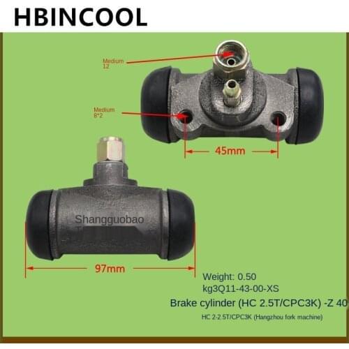For Forklift truck accessories brake cylinder 3Q11-43-00-XS Hangzhou forklift 2-2.5T/CPC3K high quality forklift accessories