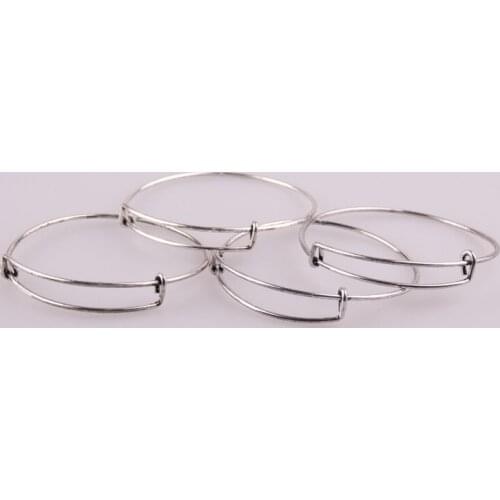 Free drop shipping New arrival alloy metal single spring charm adjustable bangle for assemble different bracelet and bangles