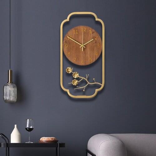 Wrought Iron Silent Wall Clock, Creative Wall Decoration Clock For Living Room And Bedroom, Modern Simple And Light Luxury Clock