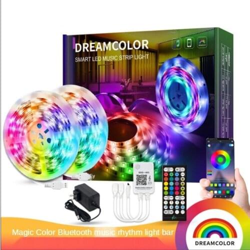 Bluetooth Symphony Music Sound Control Light Strip Set 5050 Full Color LED Marquee Light Strip Smart App Colorful Light Strip