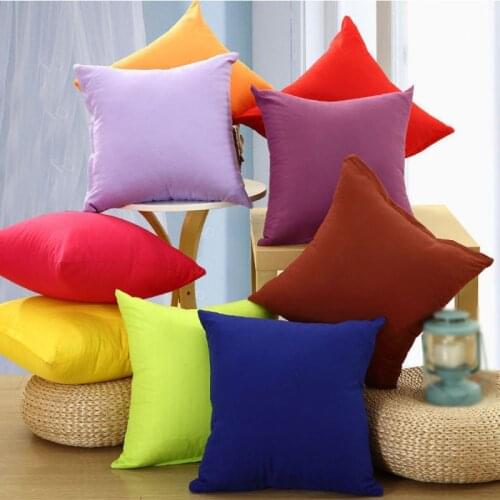 \Simple Decorative Chair Pillow Case 1PC Company Gifts For Room Solid High Quality Plain