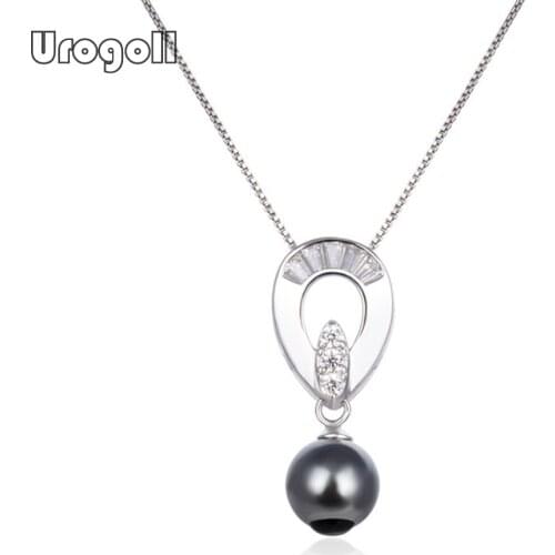 Pure 925 Sterling Silver Water Drop Pendant Necklaces For Women Engagement Anniversary Silver 925 Necklace Fine Jewelry Gift