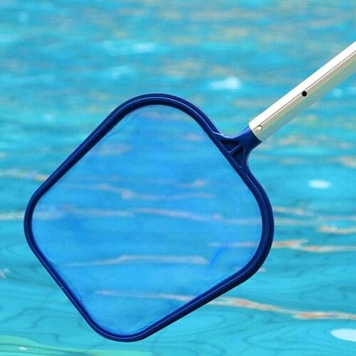 Blue Leaf Skimmer Plastic Net Professional Leaf Rake Mesh Net Skimmer Clean Swimming Pool Tool