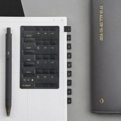 Kinbor DIY Index Sticker PU Creative Office Novelty Sticky Notes Planner Stickers Page Office School Supplies Stationery