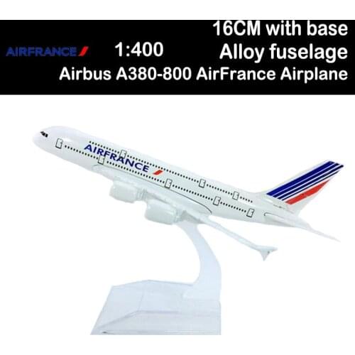 14CM 1:400 Airbus A380-800 Model AirFrance Airplanes W Base Alloy Aircraft Plane Airliner Display Toy Adult Collection Boys Gift