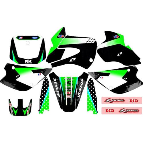 Motocross Team 3M STICKERS GRAPHICS BACKGROUNDS DECALS For Kawasaki KX80 1994 1995 1996 1997 1998 1999 2000 For Kawasaki 80 KX