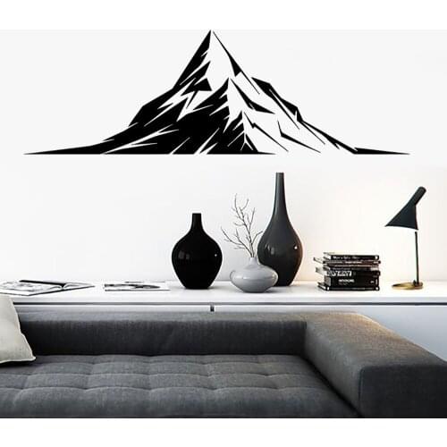 Mountains Pattern Wall Stickers For Kids Rooms Nature Landscape Sketch Ornamental Wall Decal Vinyl Home Art Mural Decor SYY735