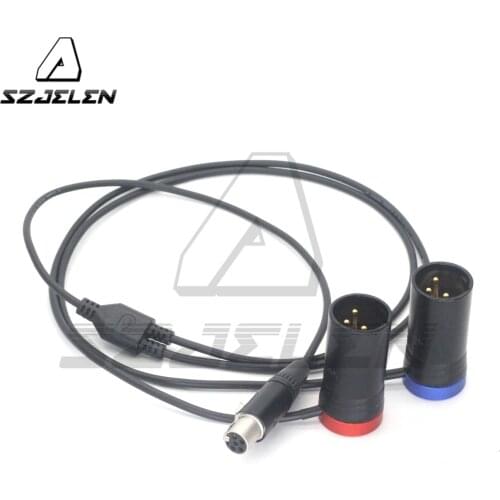 Ta5f to two Low-Profile XLR NEUTRIK 3pin XLR male for Zaxcom qrx200 audio cable
