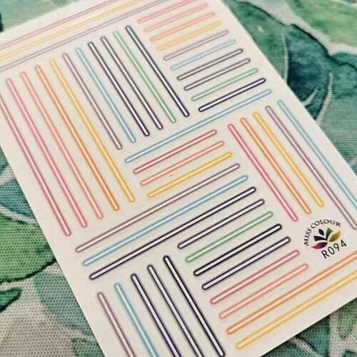 Newest R 094 design 3d nail sticker decal export Japan rhinestiones DIY decorations for nail art