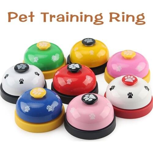 New Hot Pet Toy Training Called Dinner Small Bell Footprint Ring Dog Toys For Teddy Puppy Pet Call