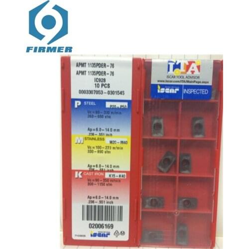 Original Carbide Inserts 10pcs Lathe Inserts APMT1135PDER-76 IC928 Metal Cutter Lathe Turning Tool Cutter