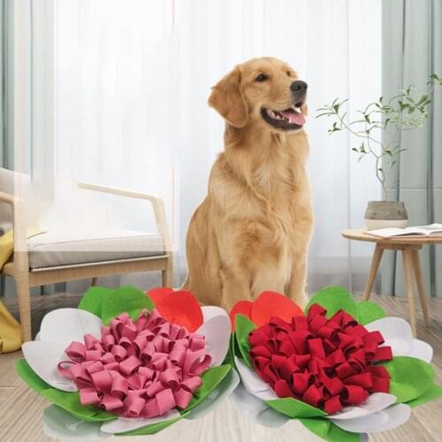 Dog Snuffle Mat Pet Sniffing Pad Slow Feeding Mat Nosework Activity Mat Encourages Natural Foraging Skills for Cats Dogs