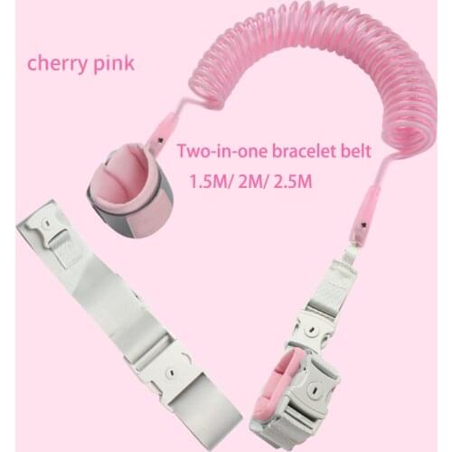 Child Safety Leash Anti Lost Night Reflection Wrist Traction Rope Wristband Baby Kids For Toddler Two-In-One Bracelet Belt