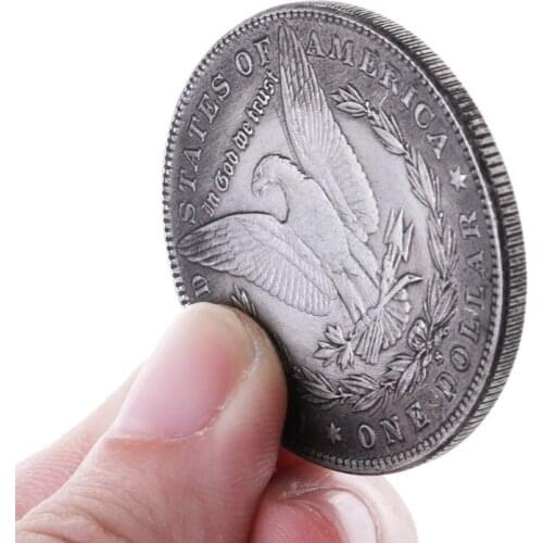New 1888 Steel Morgan Dollar Magic Tricks Props Commemorative Coin Collection