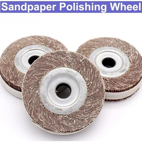 URANN 4 inch 100x16mm Sandpaper Sanding Flap Polishing Wheels Sanding Disc Flap Wheel Sanding Cloth Wheel Metal Wood Polishing