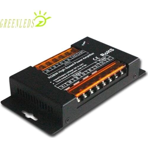 LED RGBW Amplifier Black Sheel 32A 4 Circuit DC12-24V JM-AMF-T4 With High Quality 3 Years Warranties