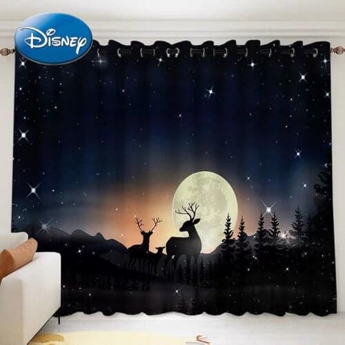 Disney New Elk Blackout Curtain Cloth Living Room Bedroom Home