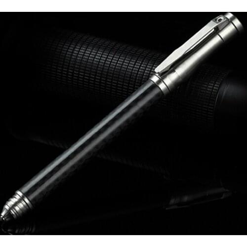 EDC Carbon Fiber Titanium Self Defense Personal Safety Tactical Pen Pencil With Writing Function Tungsten Steel Head Camp Tools