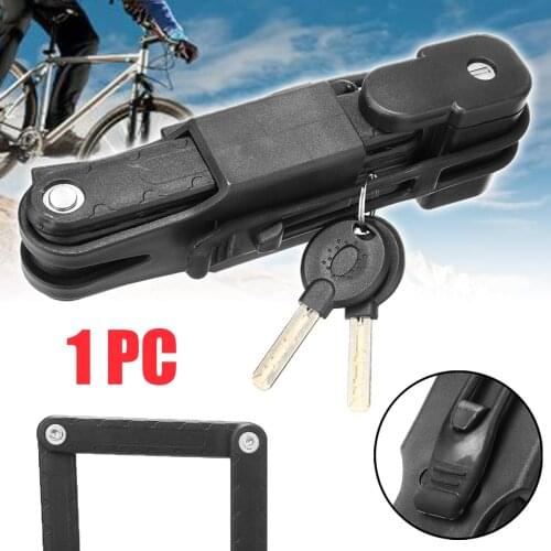 Universal Bicycle Motorcycle Anti-Theft Folding Lock Outdoor Cycling MTB Road Bike Security Lock Bicycle Accessories Black