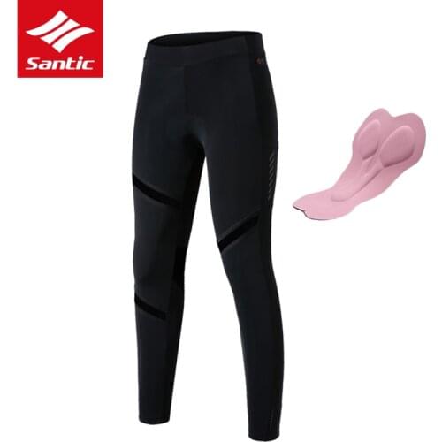 Santic Cycling Pants Women Quick-dry Bicycle Trousers Breathable Mesh Bike Pants Cycling Riding Equipment