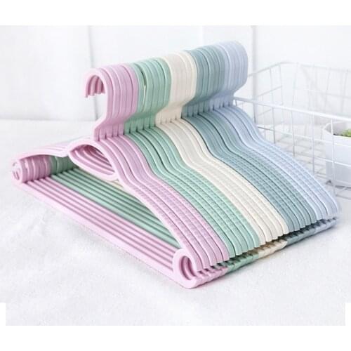 20pcs/Lot Plastic Clothes Hanger Multi-Function Adult Anti-Skid Clothing Rack Household Pants Hanger Clothing Organizer