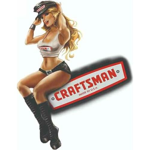 Aliauto Craftsman Tool Sticker Girl Pinup Sexy Vintage Decal Mechanic Toolbox Usa Accessories Vinyl Graphics,13cm*10cm