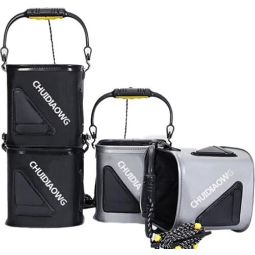 8L Waterproof Water Bag Fishing Foldable EVA Bucket Portable Water Bucket Water Storage Bag, Fishing Equipment Accessories